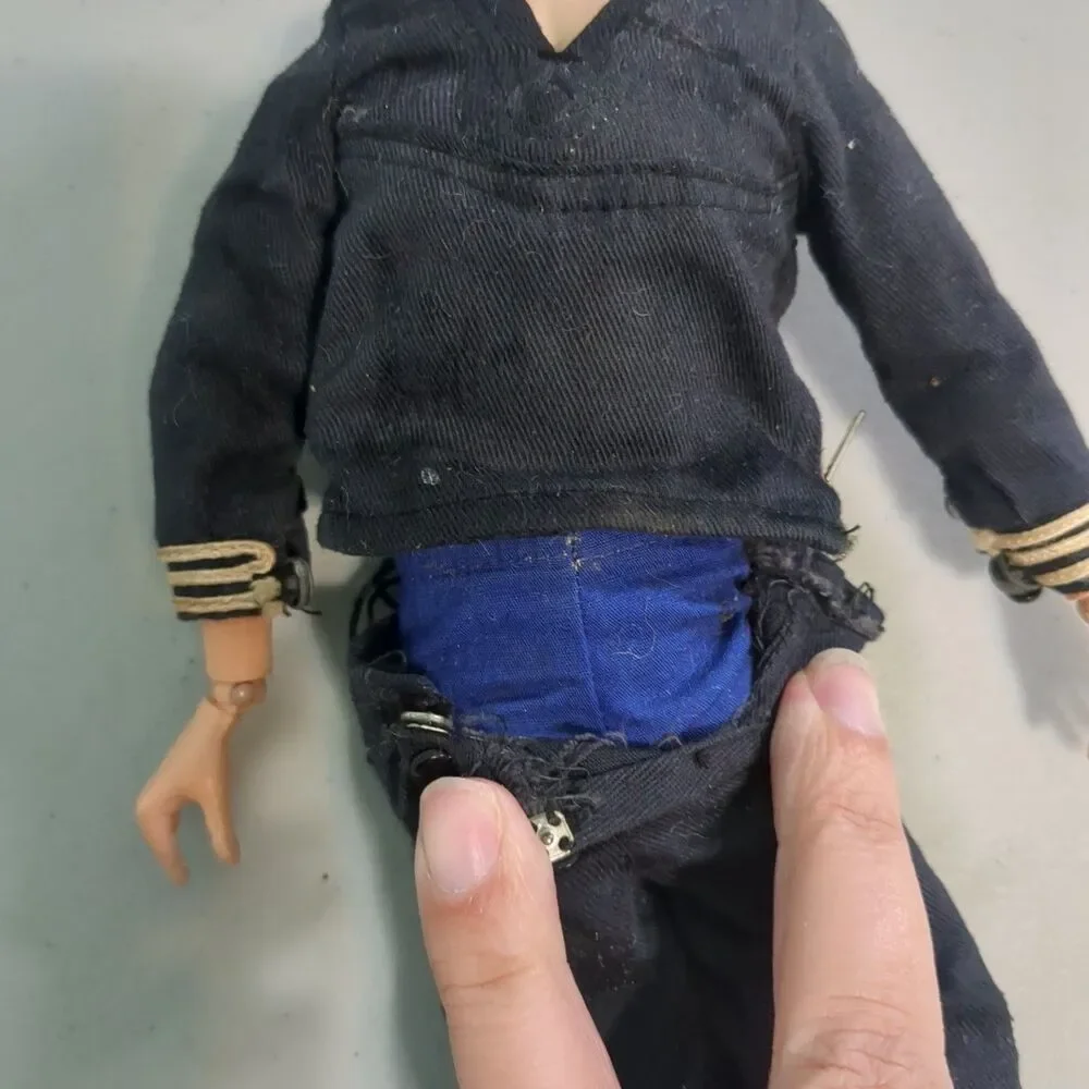 Vintage Copyright 1964 Hasbro GI JOE Action Figure Blond sailor outfit